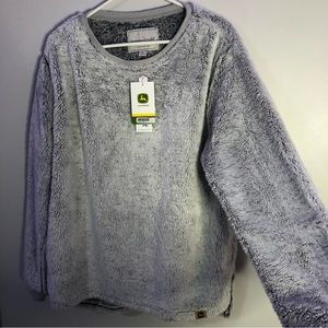 John Deere Fuzzy Fleece Crew NWT